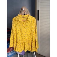 KEMEJA Yellow Floral blouse
