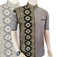 Baju Muslim Koko Batik Pria Kemeja Batik - Baju Koko Modern Batik Emas