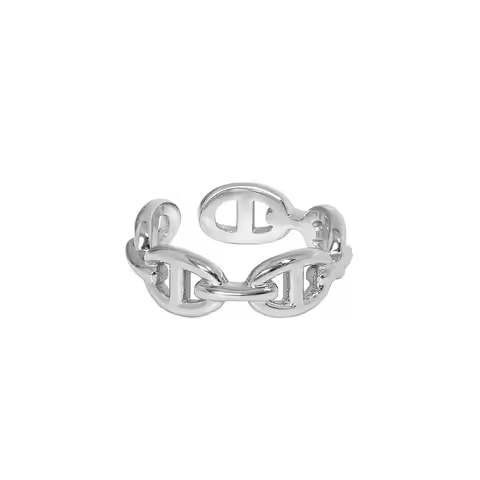 Ins Fashion Minimalist Style Multi-layer Hollow Pig Nose Personalized Design Ring Versatile for Girl