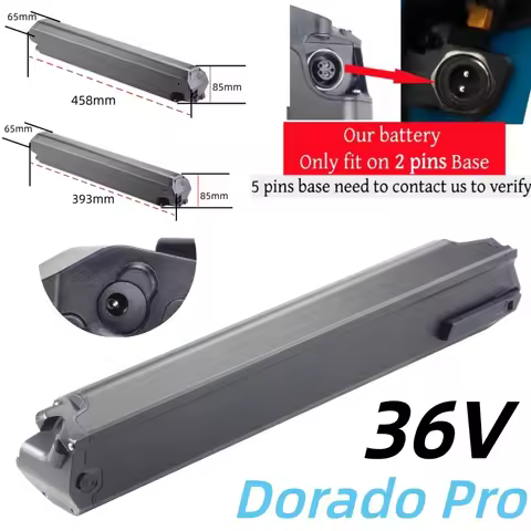 Dorado Battery TELEFUNKEN Aufsteiger M924 Ebike Battery 36V 14Ah 10.4Ah 12Ah 13Ah 15Ah 17.5Ah For TE