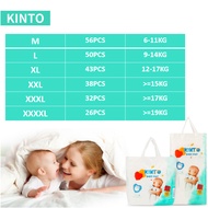 【NEW !!!】KIN-TO BABY DIAPER PANT กางเกงผ้าอ้อมเด็ก 5 PACK-NB/M/L/XL/XXL/XXXL/XXXXL บาง และสบาย BABY