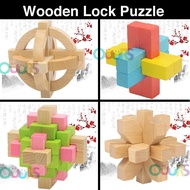 Wood Lock Puzzle / Wooden Puzzle / Puzzle Lock / Educational Toy