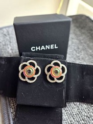 絕版100% Real Chanel Earring山茶花幻彩耳環