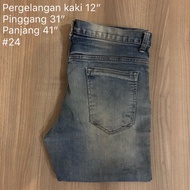 bundle seluar panjang lelaki /pakaian kasual /Jeans /biru