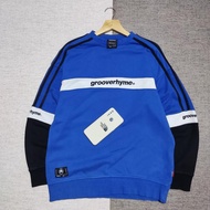 Jaket Crewneck Pria Groove Rhyme Tree Tone colour Size M