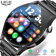 นาฬิกาอัจฉริยะ Lige สำหรับผู้ชายนาฬิกาออกกำลังกาย IP67หน้าจอสัมผัสเต็มรูปแบบบลูทูธกันน้ำสำหรับแอนดรอยด์ iOS