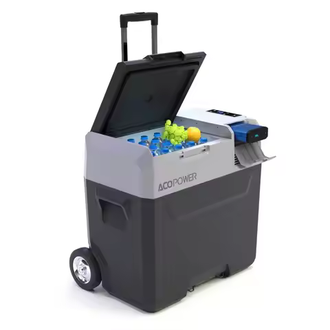 Pro PX50 Car Freezer, 52Qt Battery Solar Power Cooler with APP Control and 6 offroad wheels, 12V Por