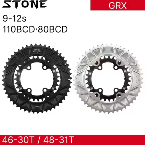 STONE double chainring for shimano GRX 110bcd RX600 RX810 RX820 gravel bike chainring 46T 30T 48T 33