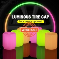 [ Wholesale Prices ] 4 Pcs  Car Wheel Hub Glowing Dust-proof Decoration 3 Colors Universal Luminous Tire Valve CapGlowing Valve Cover  for Motorcycle Bike