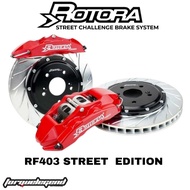 ROTORA CALIPER SET RF403 FOR HONDA CIVIC FE DISC ROTOR SLOTTED & DRILLED 355MM STREET CHALLENGE BRAK