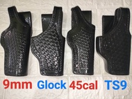 High Quality Leather Holster Pouch for 9mm Glock 45cal TS9 (J*rdan Makapal)