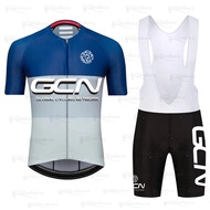 NEW   GCN Cycling Jersey Sets Bicycle Short Sleeve Cycling Clothing Maillot Summer Quick Dry Bib Sho