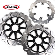For YAMAHA FZR1000 GENESIS Arashi CNC Front Rear Brake Rotors Brake Disc FZR 1000 GENESIS 1987-1989 