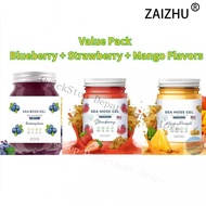 LOCAL FAST SHIPPING Value Pack Blueberry + Mango + Strawberry flavor.   Sea Moss Gel, 16OZ Raw Flavo