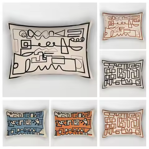 Nordic fall home decor 30*50 throw pillow cover sofa modern abstract geometric boho living room Cush