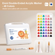 Enmy Dual Tips Acrylic Marker - Washable Marker Pen Arcylic Marker Paint Drawing Colouring Marker Ma