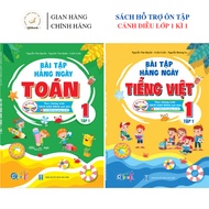 SÁCH - [ Lớp 1 - hk1 ] - Cánh diều - Combo 2 quyển bài tập hằng ngày toán và tiếng việt 1 tập 1