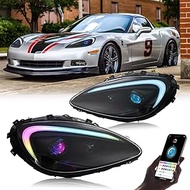 T T-ABC New Mclaren Style Headlamp Compatible with 2005-2013 Chevrolet Corvette C6 Headlights Assemb