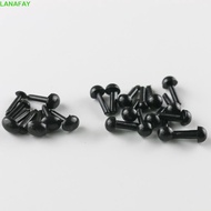 LANAFAY 100Pcs Black Plastic Safety Thread Eyes, Plastic Curved Plastic Craft Doll Eyes, Plush Doll 