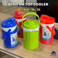 Thermal ice bottle 1L - 1.5L- 2L - 3L sporty style in green, orange, red, blue with handle TOP COOLE