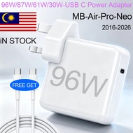 Premium 96W USB C Power Adapter For Macbook Pro A2141 2019 A1990 A1707 87W/61W A2338 M2 A2337 M1 30W