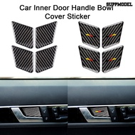 [SM]4Pcs Door Bowl Handle Sticker Professional Carbon Fiber Car Interior Door Handle Bowl Panel Cover Trim for Old C-Class Old E-Class