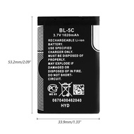 /BL-5C Battery For Nokia 105 / 106 / 110 / 150 / 2700c 1020mAh Rechargeable Li-Ion Battery.