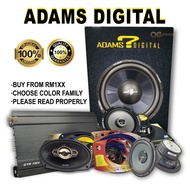 ADAMS DIGITAL 4Channel AMP, 12Inch woofer with box, 2Way speaker, Power Cable Wiring