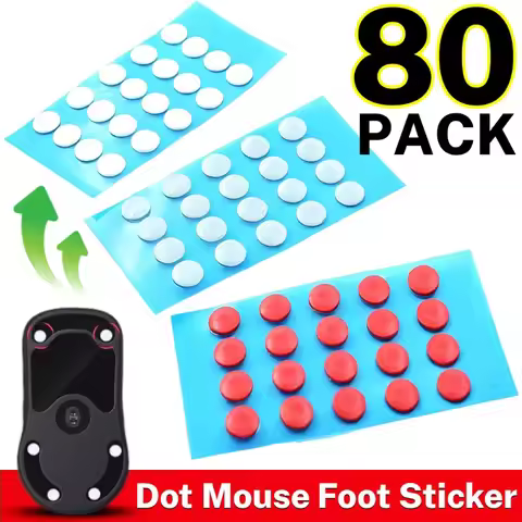 20-80PCS Universal Mouse Feet Rounded Dots Stickers Ice Version Mouse Skates Feet Stickers 6mm 7mm f