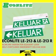 Econlite LE-213 S/S Self – Contained Emergency KELUAR Sign