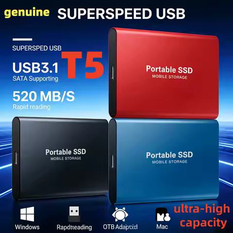 NEW T5 SSD 1TB high-speed Portable external hard drive durable 500GB USB3.1 suitable for laptops/PC/