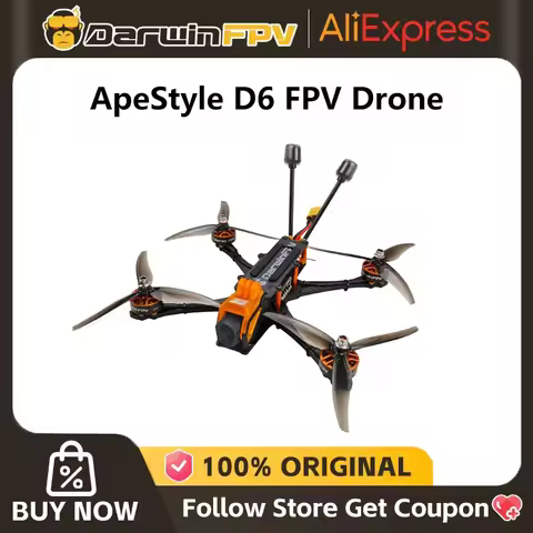 DarwinFPV ApeStyle D6 FPV Drone For 6S 1500mAh 120C XT60C/4000mAh 120C 10C 60C Battery DarwinFPV2507