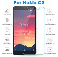 Nokia C2 諾基亞  透明鋼化防爆玻璃 保護貼 9H Hardness HD Clear Tempered Glass Screen Protector (包除塵淸㓗套裝）(Clearing S