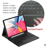Case Casing iPad Pro 11 12.9 iPad 9.7 2017/2018 Pro 9.7 iPad 7th 10.2 10.5 Air 1 2 3 Mini 4/5  iPad Leather Cover with Touch Bluetooth keyboard