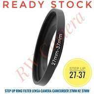 Step Up 27-37 Lens FilterRing Adapter 27mm to 37mm StepUp to Camera Lens cinema Converter Adapter Ca