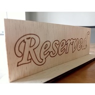 Cafe restaurant reservation table sign