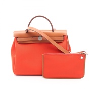【二手】愛馬仕 HERMES 手提包 Herbag Zip PM 2WAY Capucines/Fauve 帆布皮革 Herbag Zip PM Letourne Capucines/Fauve
