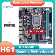 H61 Motherboard+Baffle LGA1155 M.2 NVME Support 2XDDR3 RAM PCIE 16X