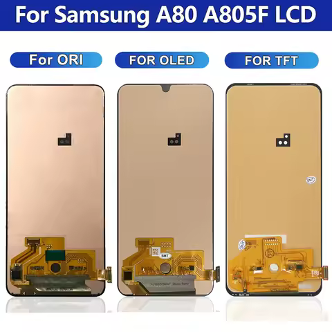 For Samsung Galaxy A80 A805F 6.7'' Super AMOLED TFT LCD Display Touch Screen Digitizer Assembly Repl