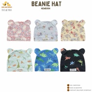 DINOANDBUNNY - BEANIE HAT - Bohopanna - Bohobaby - Unisex Newborn Baby BEANIE HAT Newborn Hat Baby H