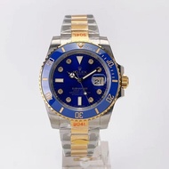 Rolex submariner gold and blue water ghost series hour markers diamond automatic mechanical men's watch