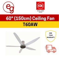 KDK T60AW 150cm 5 Blade Remote Controlled DC Motor Ceiling Fan