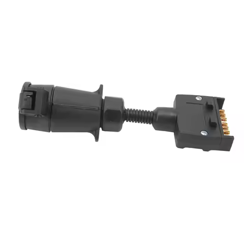 Durable Construction 7 PIN Trailer Adapter Plug Female to Flat 7 PIN Round Female Flat Male Connecto