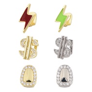 Inlaid Zircon Cross Single Hip Hop teeth grillz