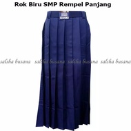 Rok Rempel Panjang SMP SMA SMK Seragam  Sekolah / Rok Formal / Rok Sekolah Warna Biru Abu-abu Hitam 