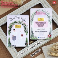 KEDAI EMAS ROSMERAH 999.9 GOLD BAR 1GRAM WEDDING EDITION - 99.9% purity 1g weight 9mm width 13mm len