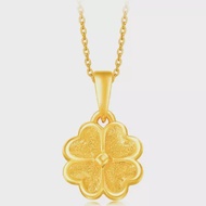 CHOW TAI FOOK Chow Tai Fook 999 Pure Gold Pendant - Four Leaf Clover R17541