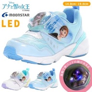 日本直送🇯🇵Moonstar兒童冰雪女王Elsa LED波鞋 🆕2024春夏新款