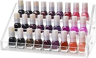 Kurtzy 3 Tier Nail Polish Rack - Clear Acrylic Organiser - L23.5 x W12.5 x H11.5cm / 9.25 x 4.92 x 4