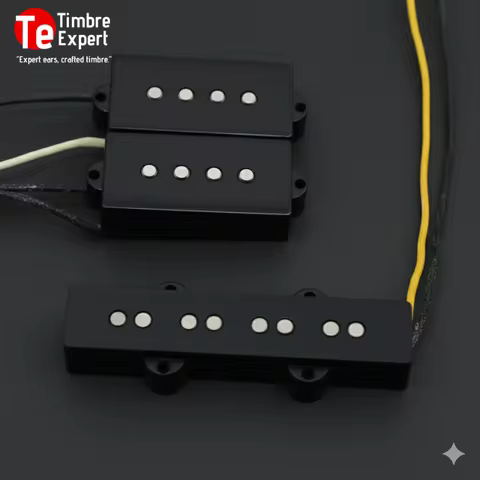 TimbreExpert Pbass&Jbass P-bass Precision Bass Pickups Neck Jbass Bridge Pickup Set 10.5K/7.9K for P